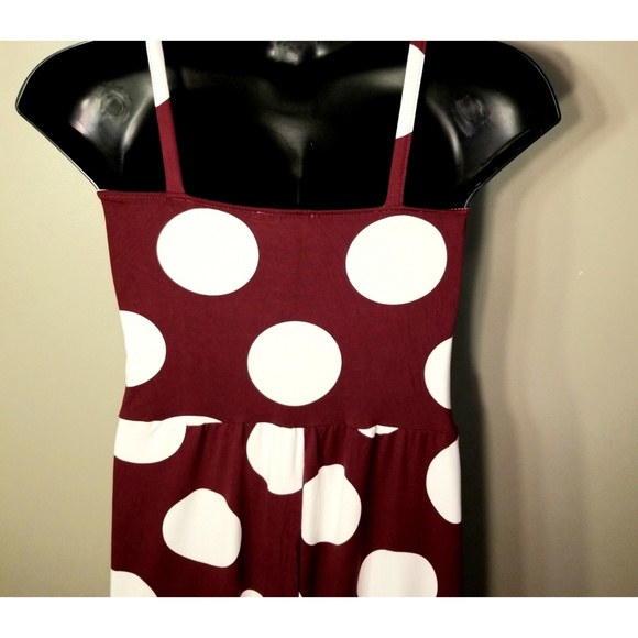 NWOT Plus Size Polka Dot Capri Jumpsuit - Picture 3 of 4